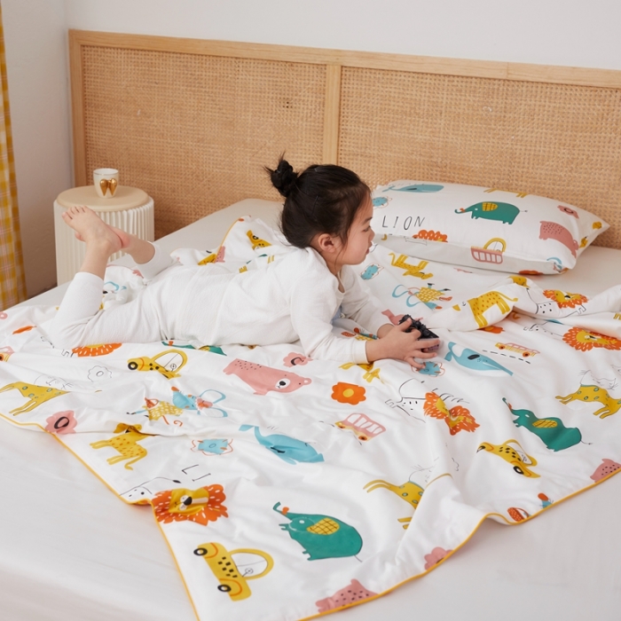 91家纺网 家纺一手货源 找家纺 丽笙 2021新款60SA类长绒棉驱蚊儿童夏被 奇思妙想