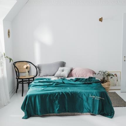 91家纺网 家纺一手货源 找家纺 （总）丽笙 2021新款60兰精天丝素色刺绣系列夏被