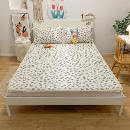 91家纺网 家纺一手货源 找家纺 慕尚家纺 2025新款小碎花款凉席（一图） 温情紫花