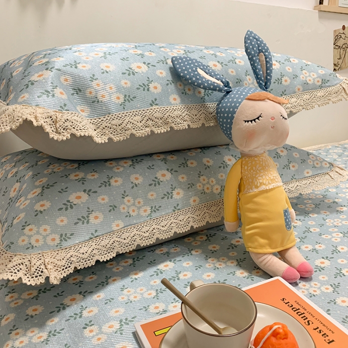 91家纺网 家纺一手货源 找家纺 慕尚家纺 2025新款小碎花款凉席（一图） 雏菊物语