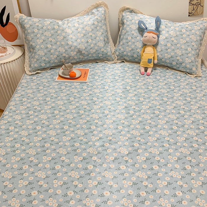 91家纺网 家纺一手货源 找家纺 慕尚家纺 2025新款小碎花款凉席（一图） 雏菊物语