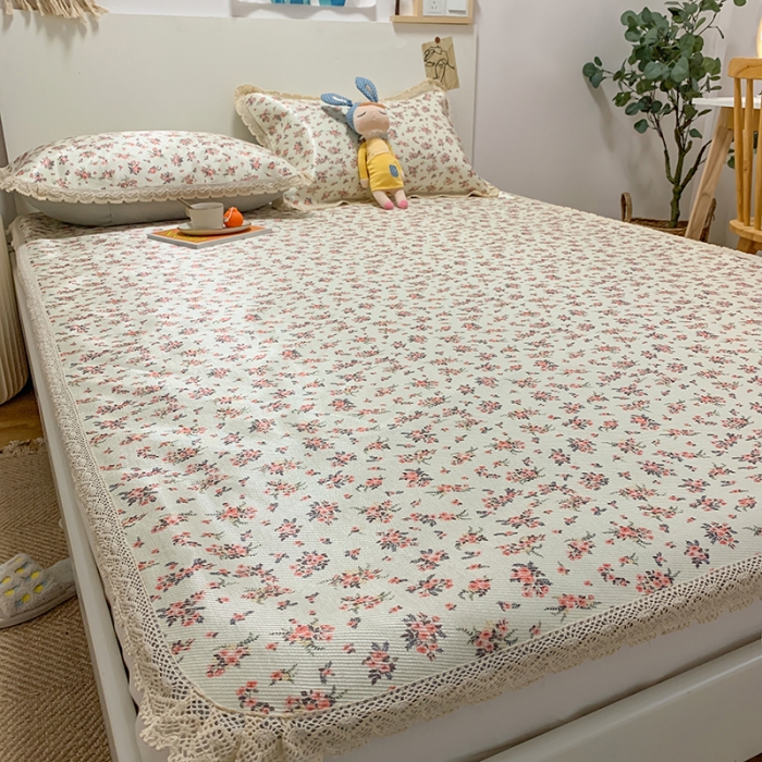 91家纺网 家纺一手货源 找家纺 慕尚家纺 2025新款小碎花款凉席（一图） 花开