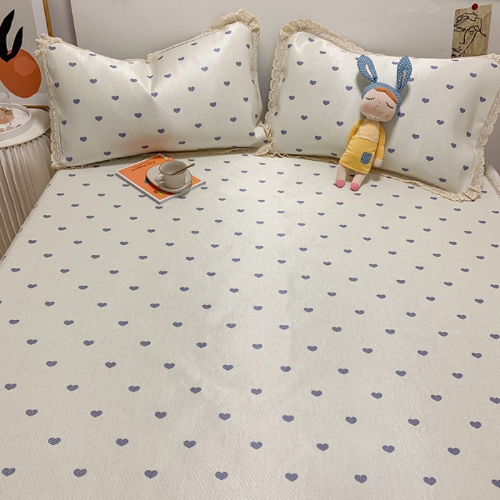 91家纺网 家纺一手货源 找家纺 慕尚家纺 2025新款小碎花款凉席（一图） 浓浓爱