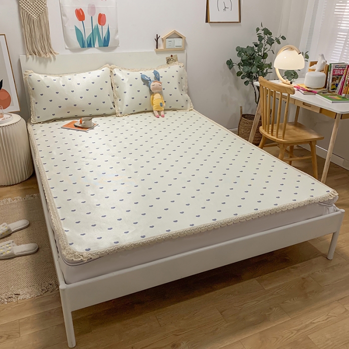 91家纺网 家纺一手货源 找家纺 慕尚家纺 2025新款小碎花款凉席（一图） 浓浓爱