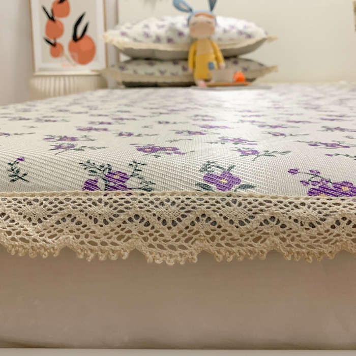 91家纺网 家纺一手货源 找家纺 慕尚家纺 2025新款小碎花款凉席（一图） 温情紫花