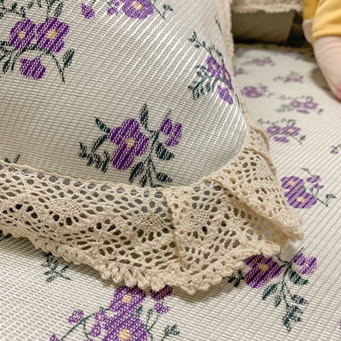 91家纺网 家纺一手货源 找家纺 慕尚家纺 2025新款小碎花款凉席（一图） 温情紫花