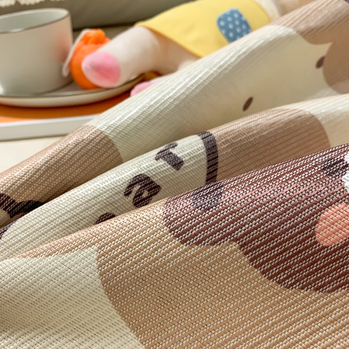 91家纺网 家纺一手货源 找家纺 慕尚家纺 2025新款小碎花款凉席（一图） 小咖熊