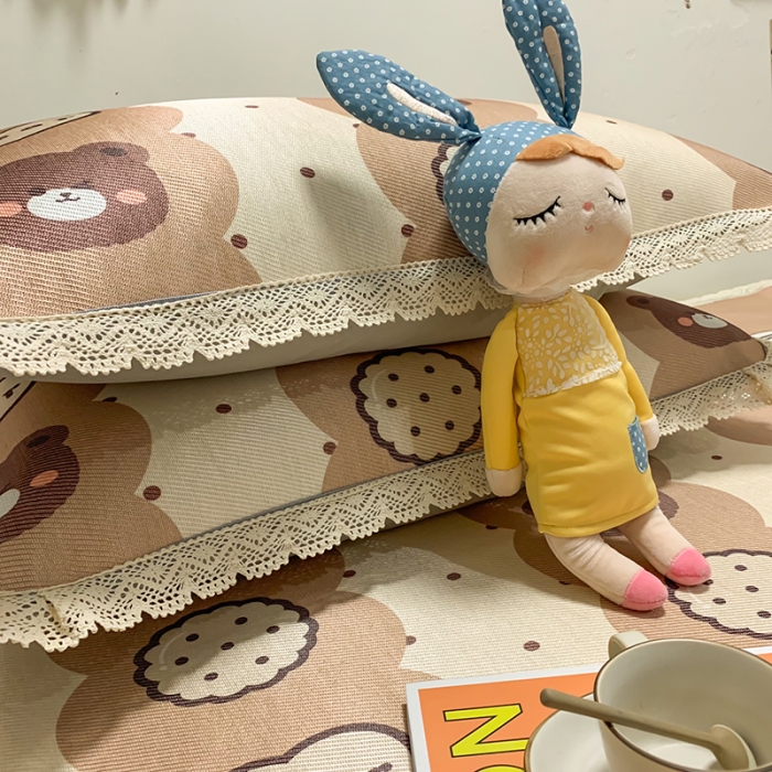 91家纺网 家纺一手货源 找家纺 慕尚家纺 2025新款小碎花款凉席（一图） 小咖熊