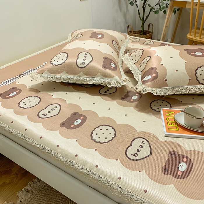 91家纺网 家纺一手货源 找家纺 慕尚家纺 2025新款小碎花款凉席（一图） 小咖熊