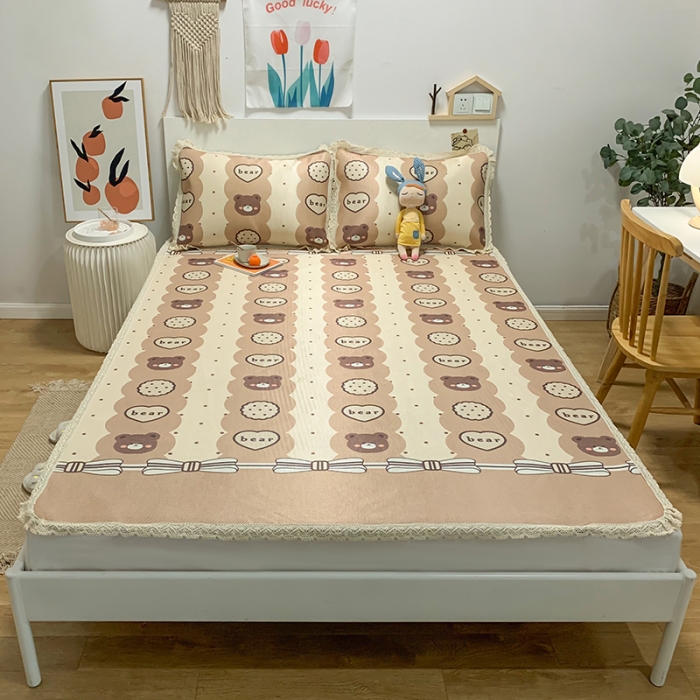 91家纺网 家纺一手货源 找家纺 慕尚家纺 2025新款小碎花款凉席（一图） 小咖熊