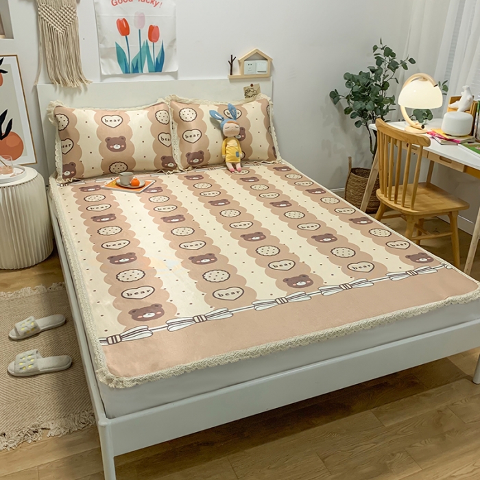 91家纺网 家纺一手货源 找家纺 慕尚家纺 2025新款小碎花款凉席（一图） 小咖熊