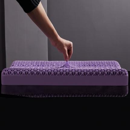 天与橙 2021新款TPE果胶枕 二代分区-紫