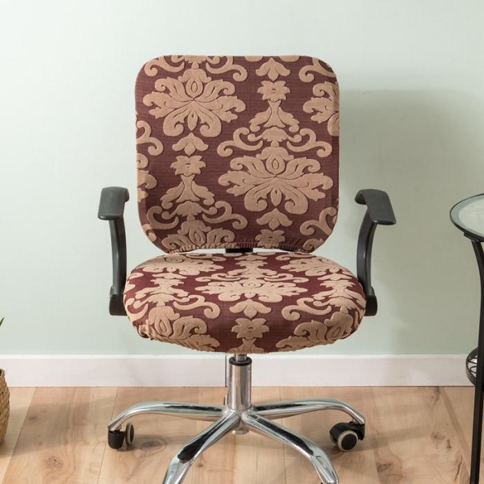 91家纺网 家纺一手货源 找家纺 欧式大提花分体椅套 办公室转椅套 弹力椅套子