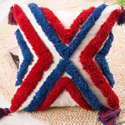 91家纺网 家纺一手货源 找家纺 （总） 恋佳 2020新款全棉簇绒绣抱枕套