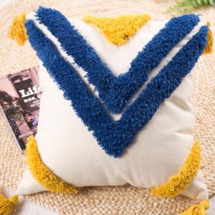 91家纺网 家纺一手货源 找家纺 恋佳 2020新款全棉簇绒绣抱枕套 学院风2