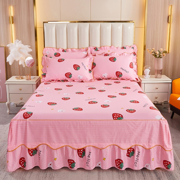 91家纺网 家纺一手货源 找家纺 （总）十个点 2021新款弯边床裙