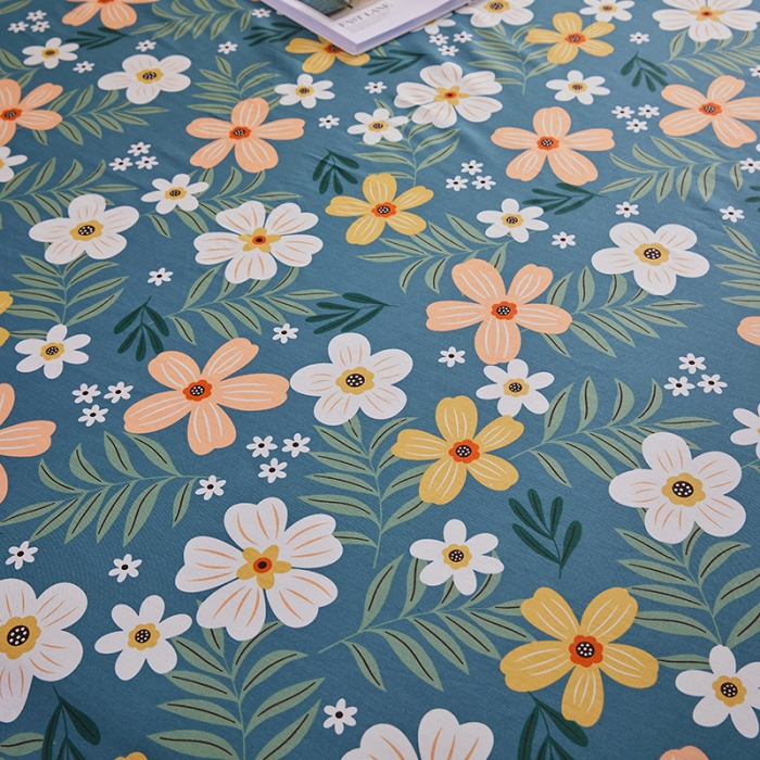 91家纺网 家纺一手货源 找家纺 十个点 2021新款弯边床裙花园假期-绿