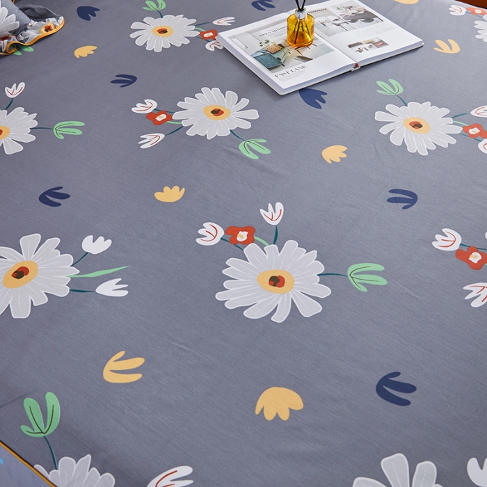 91家纺网 家纺一手货源 找家纺 十个点 2021新款弯边床裙弥香-灰