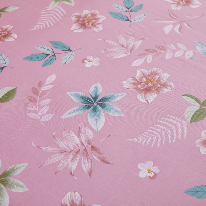 91家纺网 家纺一手货源 找家纺 十个点 2021新款弯边床裙 绚放韵语-豆沙