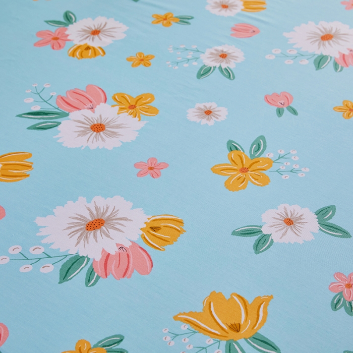 91家纺网 家纺一手货源 找家纺 十个点 2021新款弯边床裙 玉香妃-蓝