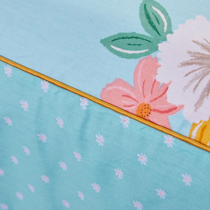 91家纺网 家纺一手货源 找家纺 十个点 2021新款弯边床裙 玉香妃-蓝