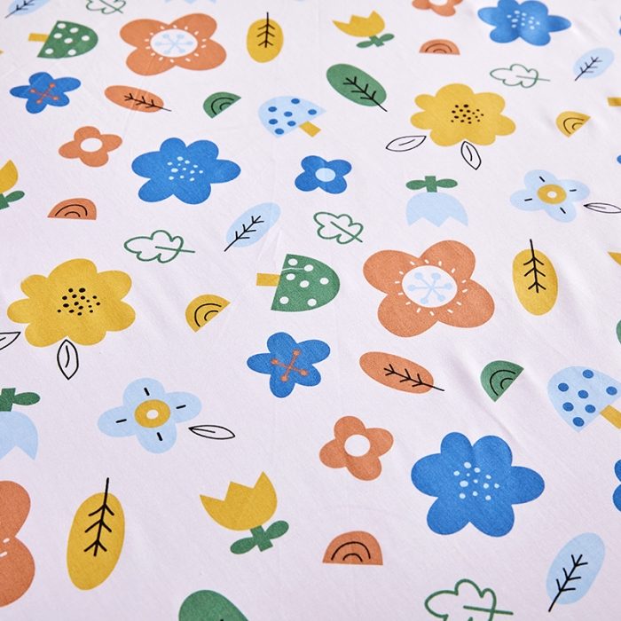 91家纺网 家纺一手货源 找家纺 十个点 2021新款弯边床裙四件套 漫步花间-白