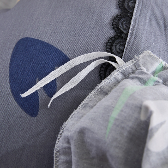 91家纺网 家纺一手货源 找家纺 十个点 2021新款弯边床裙四件套 弥香-灰