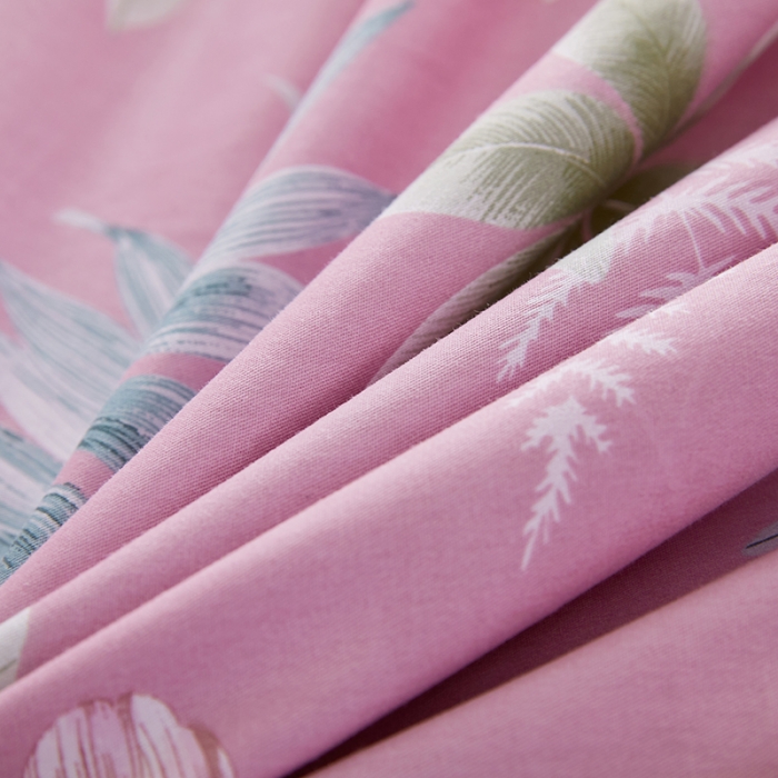 91家纺网 家纺一手货源 找家纺 十个点 2021新款弯边床裙四件套 绚放韵语-豆沙