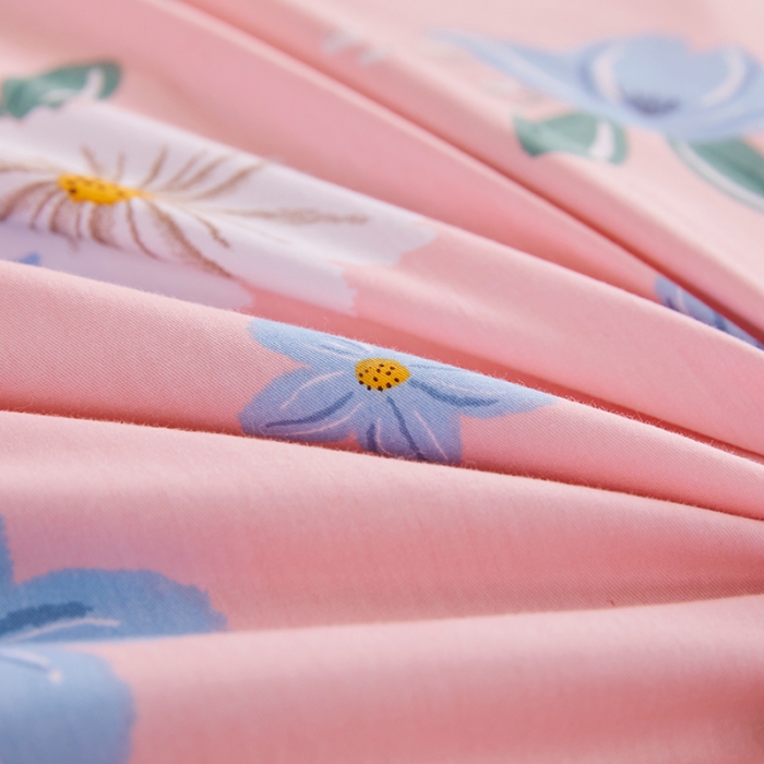 91家纺网 家纺一手货源 找家纺 十个点 2021新款弯边床裙四件套 玉香妃-粉