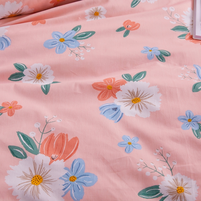 91家纺网 家纺一手货源 找家纺 十个点 2021新款弯边床裙四件套 玉香妃-粉