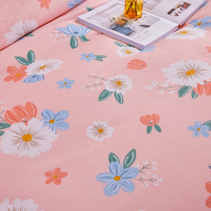 91家纺网 家纺一手货源 找家纺 十个点 2021新款弯边床裙四件套 玉香妃-粉