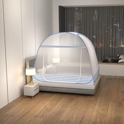 91家纺网 家纺一手货源 找家纺 鸿和蚊帐 2023新款小顶防蚊布款蚊帐蒙古包 曲线-灰色