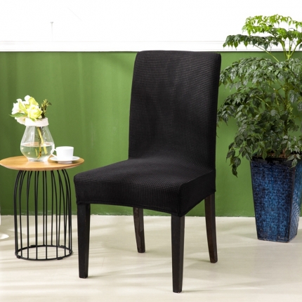 91家纺网 家纺一手货源 找家纺 防水华夫格一体椅套   纯色弹力加厚连体椅套子  饭店椅子套