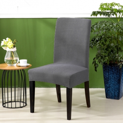 91家纺网 家纺一手货源 找家纺 防水华夫格一体椅套   纯色弹力加厚连体椅套子  饭店椅子套