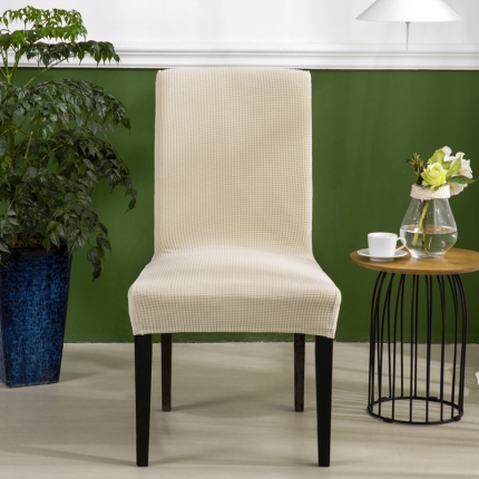 91家纺网 家纺一手货源 找家纺 防水华夫格一体椅套   纯色弹力加厚连体椅套子  饭店椅子套