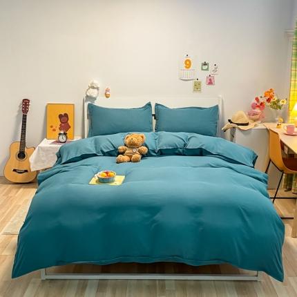 91家纺网 家纺一手货源 找家纺 （总）贝拉梦2021新款美棉纯色系列四件套