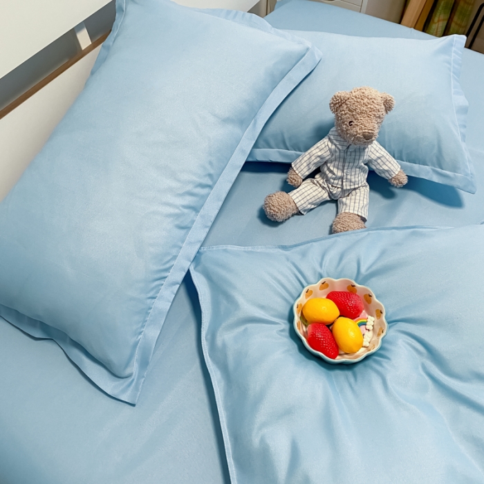 91家纺网 家纺一手货源 找家纺 （总）贝拉梦2021新款美棉纯色系列四件套