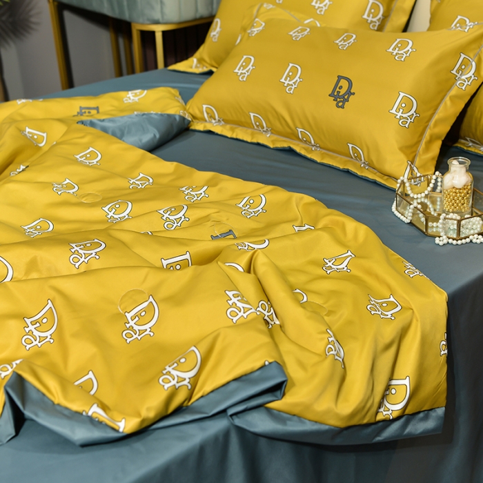 91家纺网 家纺一手货源 找家纺 梦柏2021新款水洗天丝夏被 夏凉被 字母D