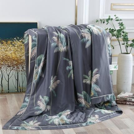 91家纺网 家纺一手货源 找家纺 娇逸 2021新款40天丝莫代尔镂空款夏凉被 热带风情