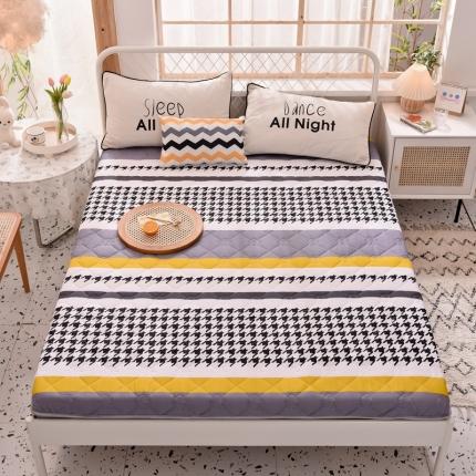 91家纺网 家纺一手货源 找家纺 寐珂 2025新款全棉大豆纤维床垫厚款 千鸟格调