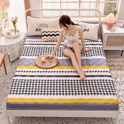 寐珂 2025新款全棉大豆纤维床垫厚款 千鸟格调