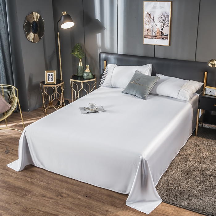 91家纺网 家纺一手货源 找家纺 丽莱美 2026爆款天丝冰丝床单 纯白