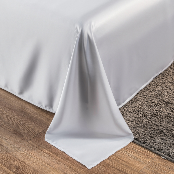 91家纺网 家纺一手货源 找家纺 丽莱美 2026爆款天丝冰丝床单 纯白