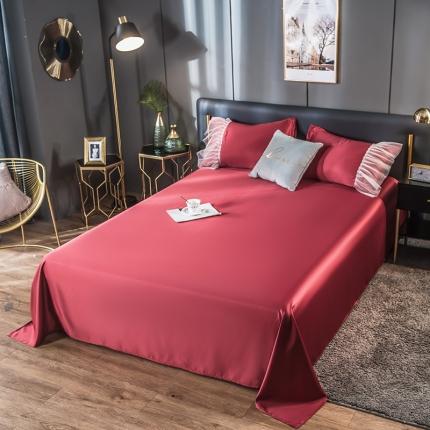 丽莱美 2024爆款天丝冰丝床单 酒红