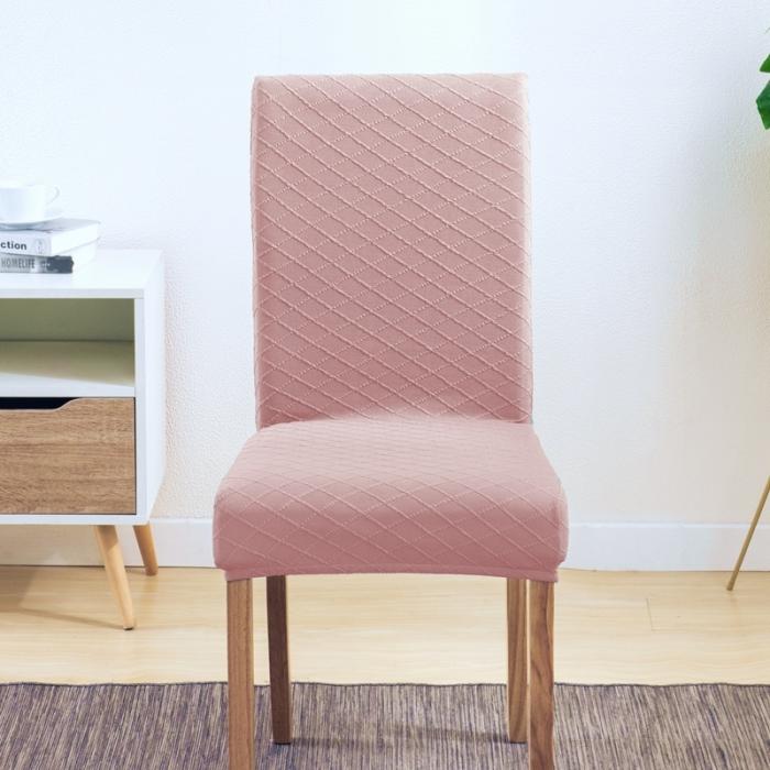 91家纺网 家纺一手货源 找家纺 菱形格弹力一体椅套 饭店连体椅子套  宴会加厚椅套子