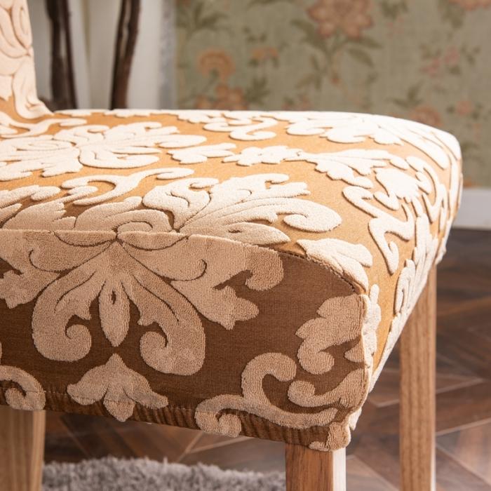 91家纺网 家纺一手货源 找家纺 欧式大提花一体椅套 饭店连体椅套子 弹力椅子套