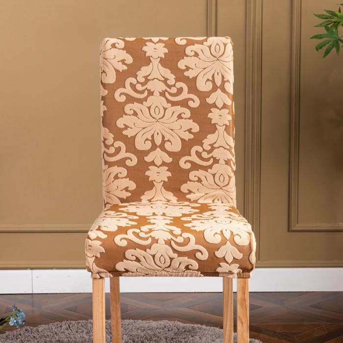 91家纺网 家纺一手货源 找家纺 欧式大提花一体椅套 饭店连体椅套子 弹力椅子套