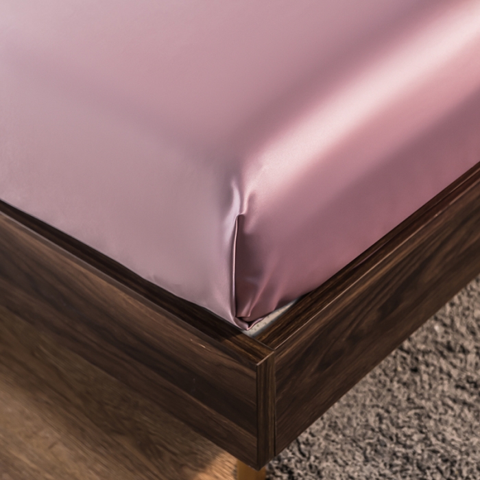 91家纺网 家纺一手货源 找家纺 丽莱美 2026爆款天丝冰丝床笠 豆沙粉