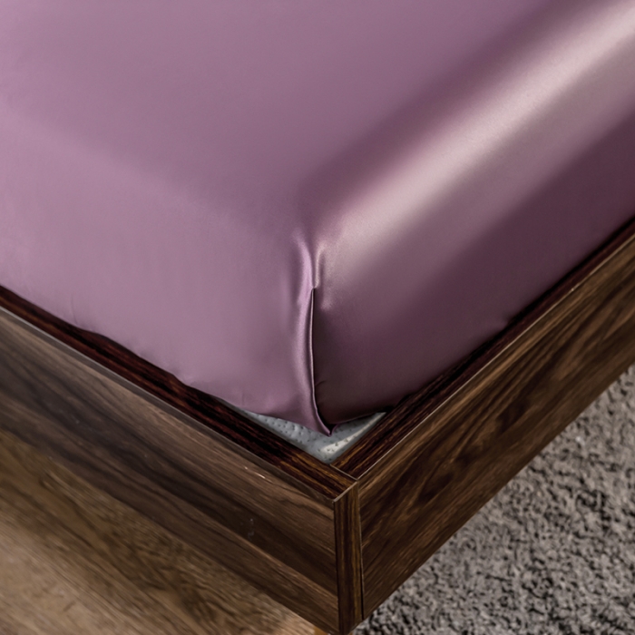 91家纺网 家纺一手货源 找家纺 丽莱美 2024爆款天丝冰丝床笠 豆沙