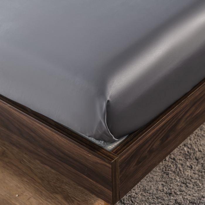 91家纺网 家纺一手货源 找家纺 丽莱美 2024爆款天丝冰丝床笠 灰色